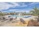 Community pool with lounge chairs and tables at 369 Waterlily Way, Summerville, SC 29486