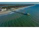Aerial view of pier and coastline at 403 W West Ashley Ave, Folly Beach, SC 29439
