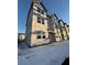 New construction home exterior; three-story building with snow on the ground at 5112 Double Eagle, Summerville, SC 29485