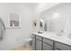 Bathroom with gray vanity, toilet and shower/tub at 563 Richfield Way, Summerville, SC 29486