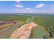Aerial view of a large community lake and surrounding landscape at 566 Richfield Way, Summerville, SC 29486