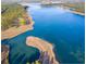 Aerial shot of a picturesque lake with a unique landform at 566 Richfield Way, Summerville, SC 29486