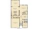 First floor plan showcasing kitchen, Gathering room, and two-car garage at 566 Richfield Way, Summerville, SC 29486