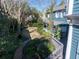 Landscaped backyard with brick pathway and lush greenery at 66 Warren St # Entire Property, Charleston, SC 29403