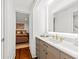 Elegant bathroom with a marble shower and modern vanity at 66 Warren St # Entire Property, Charleston, SC 29403