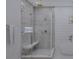 Spa-like bathroom with large shower, soaking tub, and marble tile at 105 Mayfair Ct, Summerville, SC 29485