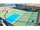 Outdoor basketball court with blue and green surface at 111 Crimson St, Summerville, SC 29486