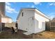 White detached garage with single door in backyard at 111 Crimson St, Summerville, SC 29486