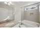Bathroom with tub, shower, and granite vanity at 1216 Ashley Hall Rd, Charleston, SC 29407