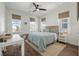 Bright bedroom with a ceiling fan, natural light, and a cozy atmosphere at 1474 Mizzen Aly, Johns Island, SC 29455