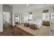 Spacious main bedroom with hardwood floors, ample natural light and neutral decor at 1474 Mizzen Aly, Johns Island, SC 29455