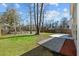 Nice backyard with patio, grassy area, and mature trees at 2035 Culloden Dr, Summerville, SC 29483