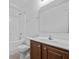 Clean bathroom with single vanity and tub shower combo at 2035 Culloden Dr, Summerville, SC 29483