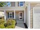 Covered front porch with a glass front door and sidelights at 2035 Culloden Dr, Summerville, SC 29483