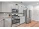 Modern kitchen features stainless steel appliances and white cabinets at 261 Firewheel Ct, Summerville, SC 29486