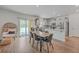 Modern kitchen with stainless steel appliances and adjacent dining area at 261 Firewheel Ct, Summerville, SC 29486