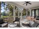 Peaceful screened porch overlooking serene water views at 2908 Old Drake Dr, Seabrook Island, SC 29455