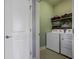 Convenient laundry room with washer, dryer, and shelving at 304 Bloomington Way, Summerville, SC 29486