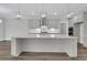 Modern kitchen with gray cabinets, quartz countertops and island at 3725 Grange Cir, Summerville, SC 29486