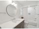 Clean bathroom with white subway tile and bathtub at 3906 Waterway Blvd, Isle of Palms, SC 29451
