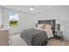 Bedroom with gray bedding, two nightstands, and a window at 391 Wappoo Trace Ln, Summerville, SC 29486