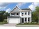 Two-story craftsman style home with gray siding and white trim at 391 Wappoo Trace Ln, Summerville, SC 29486