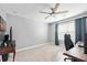 Spacious bedroom with carpeted floor and ceiling fan at 4041 Oxeye Loop, Johns Island, SC 29455