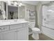 Bathroom with white vanity and glass shower at 482 Hidden Meadow Ln, Summerville, SC 29486