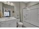Bathroom with shower/tub combo and white vanity at 482 Hidden Meadow Ln, Summerville, SC 29486