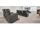 Home theater with reclining seats and large screen at 482 Hidden Meadow Ln, Summerville, SC 29486