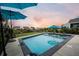 Private backyard oasis featuring a refreshing pool, lush lawn, and relaxing patio at 531 Switchgrass Dr, Summerville, SC 29486
