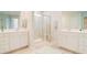 Double vanity bathroom with a large walk-in shower at 569 Richfield Way, Summerville, SC 29486