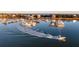 Aerial view of a boat traveling through a marina at 67 W We 10Th St # A-8, Folly Beach, SC 29439