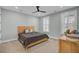 Cozy bedroom with a wooden bed frame and neutral tones at 711 Blueway Ave, Summerville, SC 29486