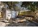Backyard with shed, fire pit, and patio furniture at 882 Sedge Ct, Charleston, SC 29412