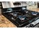Stainless steel gas cooktop with granite countertops at 103 Green Grass Rd, Summerville, SC 29483