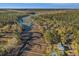 Wide aerial view of waterfront property with marsh and river at 1034 Bradbury Ln, Charleston, SC 29492