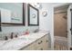 Bathroom with double vanity, granite countertop, and a shower/tub combo at 1034 Bradbury Ln, Charleston, SC 29492