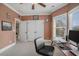 Bright home office with ample natural light and built-in shelving at 1034 Bradbury Ln, Charleston, SC 29492