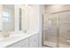 Bathroom with double vanity and walk-in shower at 116 Lilac Grove Way, Summerville, SC 29486