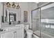 Modern bathroom with a shower and white vanity at 120 Camelia Park Ln, Summerville, SC 29486