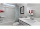 Neat bathroom with shower/tub and vanity at 132 Lilac Grove Way, Summerville, SC 29486
