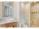 Modern bathroom with updated vanity and walk-in shower at 150 Bee St # 318, Charleston, SC 29401