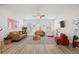Spacious living room with two leather sofas and a large TV at 1669 Indy Dr, North Charleston, SC 29405