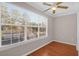 Bright bedroom with hardwood floors and large window at 188 Midland Pkwy # 205, Summerville, SC 29485