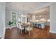 Open dining room with hardwood floors and a chandelier at 2084 Amenity Park Dr, Mount Pleasant, SC 29466