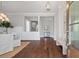 Bright entryway with hardwood floors and views to dining room at 2084 Amenity Park Dr, Mount Pleasant, SC 29466
