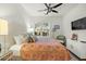 Spacious bedroom with a king-size bed and built-in shelving at 21 George St # 114, Charleston, SC 29401