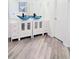 Double vanity bathroom with contemporary vessel sinks at 212 Thomaston Ave, Summerville, SC 29485