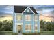 Two-story home with light blue siding and a front porch at 215 Terrace View Dr, Summerville, SC 29486